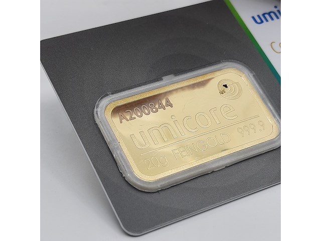 3x goudbaar, 20 gram, umicore - afbeelding 3 van  7