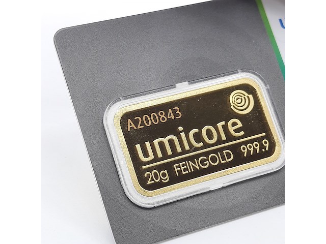 3x goudbaar, 20 gram, umicore - afbeelding 3 van  7