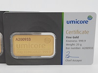3x goudbaar, 20 gram, umicore - afbeelding 2 van  7