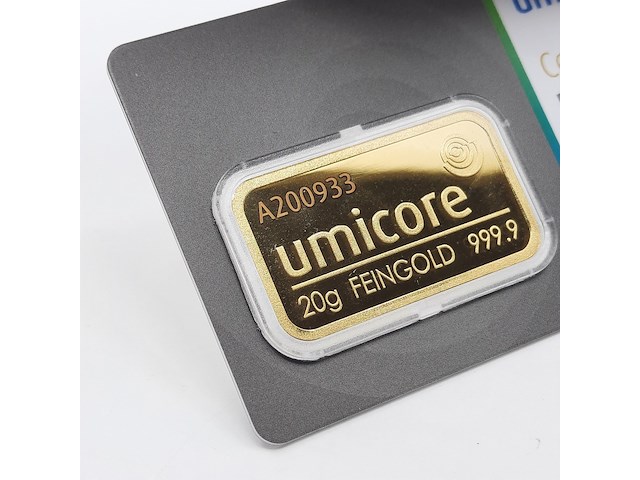 3x goudbaar, 20 gram, umicore - afbeelding 3 van  7