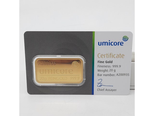 3x goudbaar, 20 gram, umicore - afbeelding 6 van  7