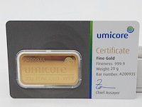 3x goudbaar, 20 gram, umicore - afbeelding 6 van  7
