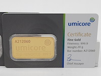 3x goudbaar, 20 gram, umicore - afbeelding 4 van  7