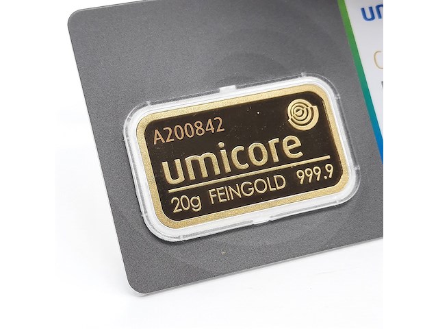 3x goudbaar, 20 gram, umicore - afbeelding 3 van  7