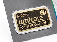 3x goudbaar, 20 gram, umicore - afbeelding 3 van  7