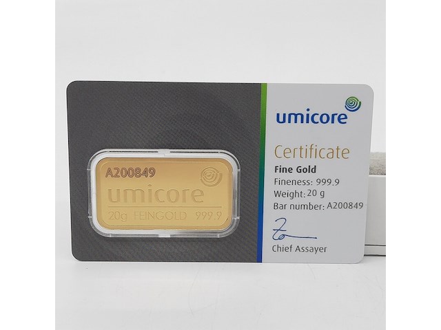 3x goudbaar, 20 gram, umicore - afbeelding 6 van  7