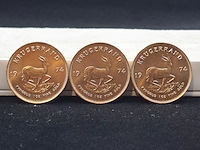 3x gouden munt, south africa, krugerrand, 1974