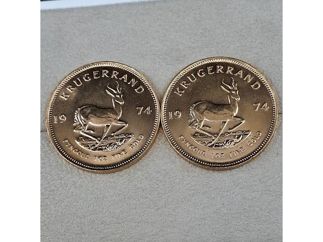 3x gouden munt, south africa, krugerrand, 1974 - afbeelding 3 van  5