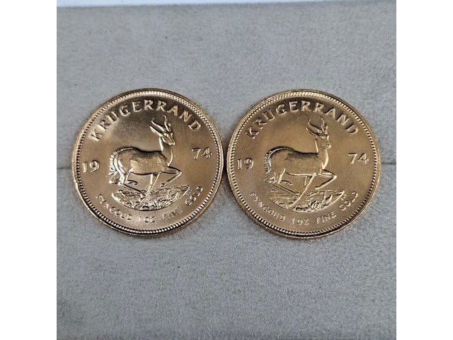 3x gouden munt, south africa, krugerrand, 1974 - afbeelding 2 van  5
