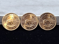 3x gouden munt, south africa, krugerrand, 1982 - afbeelding 1 van  5
