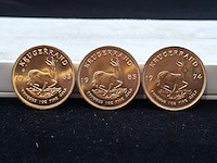 3x gouden munt, south africa, krugerrand