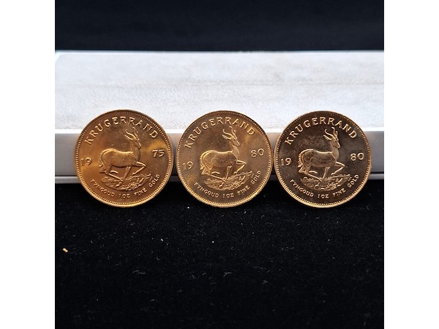 3x gouden munt, south africa, krugerrand - afbeelding 1 van  3