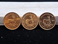 3x gouden munt, south africa, krugerrand