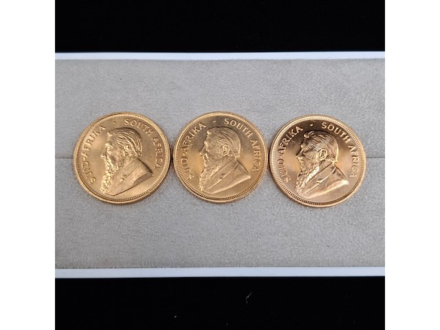 3x gouden munt, south africa, krugerrand - afbeelding 2 van  3