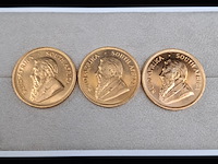 3x gouden munt, south africa, krugerrand - afbeelding 2 van  3