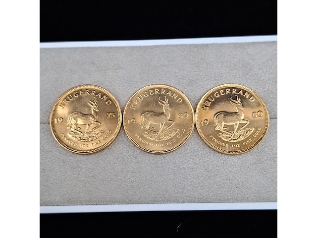 3x gouden munt, south africa, krugerrand - afbeelding 3 van  3