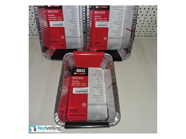 3x grilbakjes 22x15,5x4,5 cm (5 per verpakking) - afbeelding 3 van  3