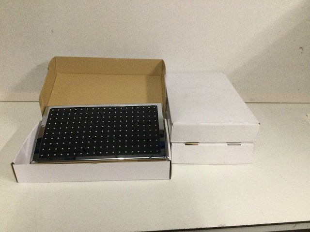 3x grote douchekop voor stortdouche 40x23 cm, zwart - afbeelding 2 van  2