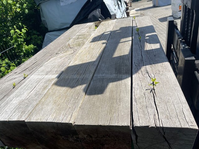 3x guyana teak dragline schotten, 200x1000mm, lengte 1/170cm, 2/180cm - afbeelding 1 van  3