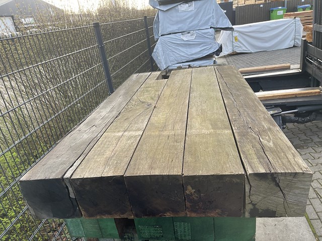 3x guyana teak kraanmat, 200x1000mm, lengte 160cm - afbeelding 1 van  3