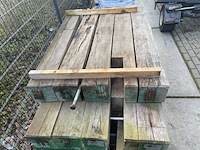 3x guyana teak kraanmat, 200x1000mm, lengte 180cm - afbeelding 1 van  3