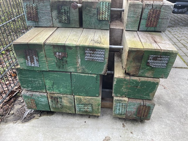 3x guyana teak kraanmat, 200x1000mm, lengte 180cm - afbeelding 3 van  3