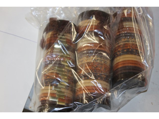 3x haarelastiek in koker bruin in ds b - afbeelding 1 van  3