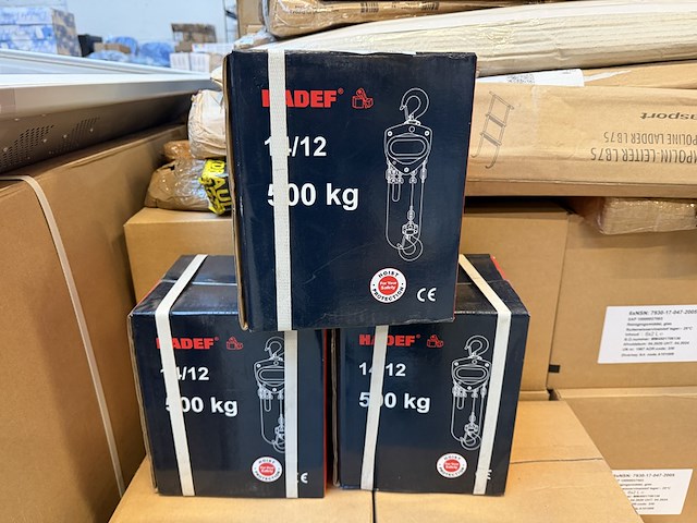 3x handtakel hadef, 14/12 500 kg - afbeelding 2 van  3