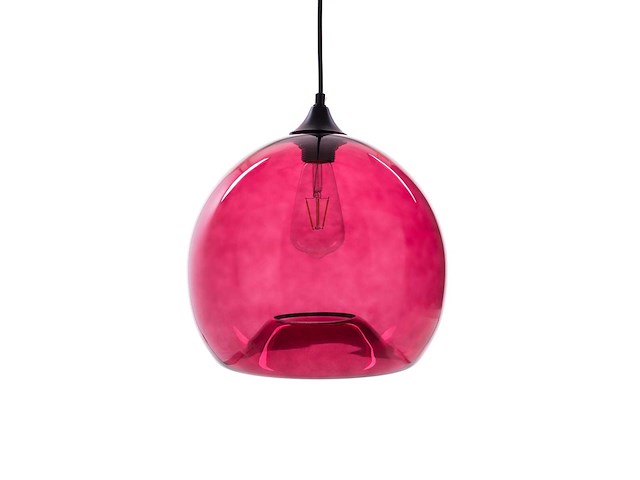 (3x) hanglamp mumbai rose red - afbeelding 1 van  1