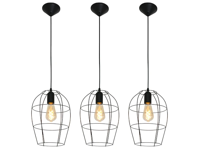 3x hanglamp – stijlvol open design met e27 fitting, mexlite, minimalics 2705zw, 2026 - afbeelding 1 van  4