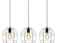 3x hanglamp – stijlvol open design met e27 fitting, mexlite, minimalics 2705zw, zwart, 2026 - afbeelding 1 van  4