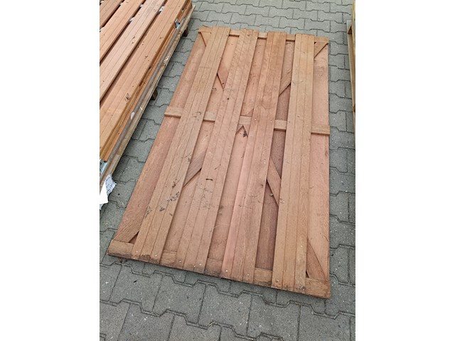 3x hardhouten tuindeuren - afbeelding 3 van  4