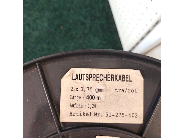 3x haspels met luidspeaker kabel - afbeelding 2 van  2
