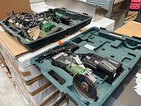 3x hitachi bouwgereedschap in koffers met toebehoren hitachi - afbeelding 1 van  3