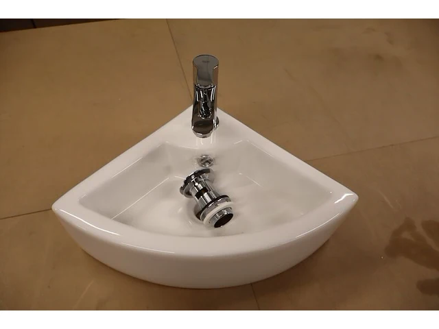 3x hoekfonteinset wiesbaden + grohe, pallas 32.3494, wit - afbeelding 5 van  19