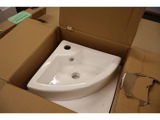 3x hoekfonteinset wiesbaden + grohe, pallas 32.3494, wit - afbeelding 10 van  19
