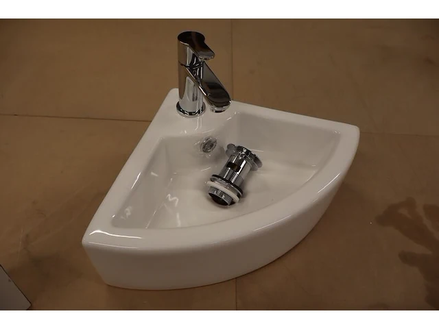 3x hoekfonteinset wiesbaden + grohe, pallas 32.3494, wit - afbeelding 17 van  19