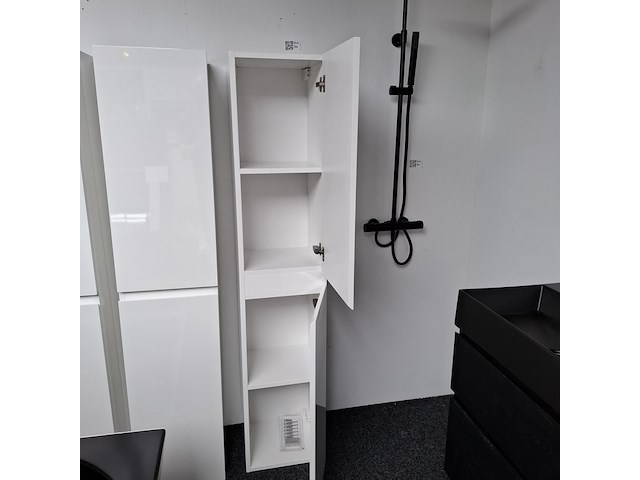 3x hoge kast, sanisupply, hoogglans wit - afbeelding 3 van  4