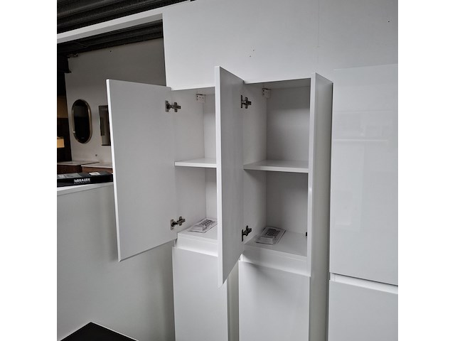 3x hoge kast, sanisupply, hoogglans wit - afbeelding 4 van  4