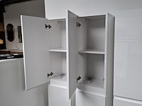 3x hoge kast, sanisupply, hoogglans wit - afbeelding 4 van  4
