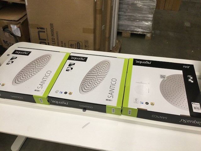 3x hoofddouchekop rond, aqua su, santico - afbeelding 1 van  4