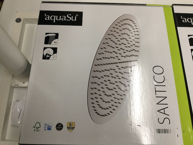 3x hoofddouchekop rond, aqua su, santico - afbeelding 2 van  4