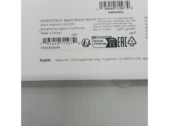 3x horlogeband smartwatch, apple, watch 42mm s/m black magnetic link, 2024 - afbeelding 4 van  5