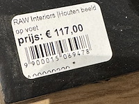 3x houten beeld, op voet - afbeelding 2 van  2