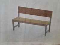 3x houten buiten bankjes, narvik bench - afbeelding 1 van  4