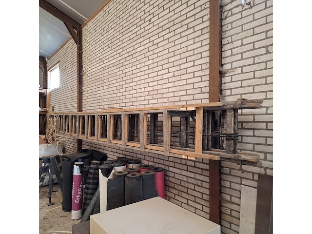 3x houten ladder - afbeelding 1 van  6