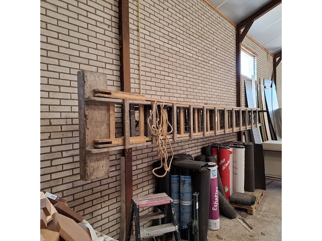 3x houten ladder - afbeelding 2 van  6