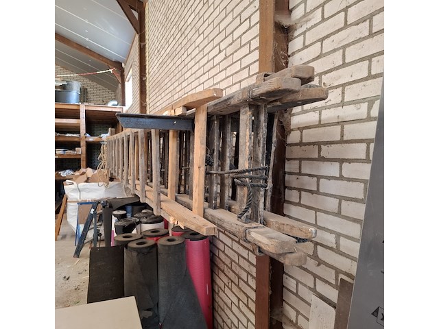3x houten ladder - afbeelding 5 van  6