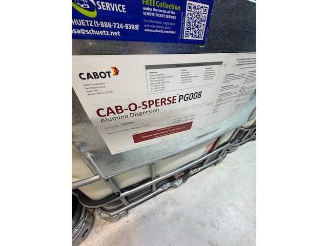 3x ibc bindmiddel / dispersie cab-o-sperse, pg008, alumina dispersion - afbeelding 3 van  4
