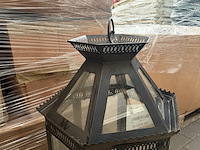 3x ijzeren tuinlantaarn hoogte 100 cm - afbeelding 4 van  5